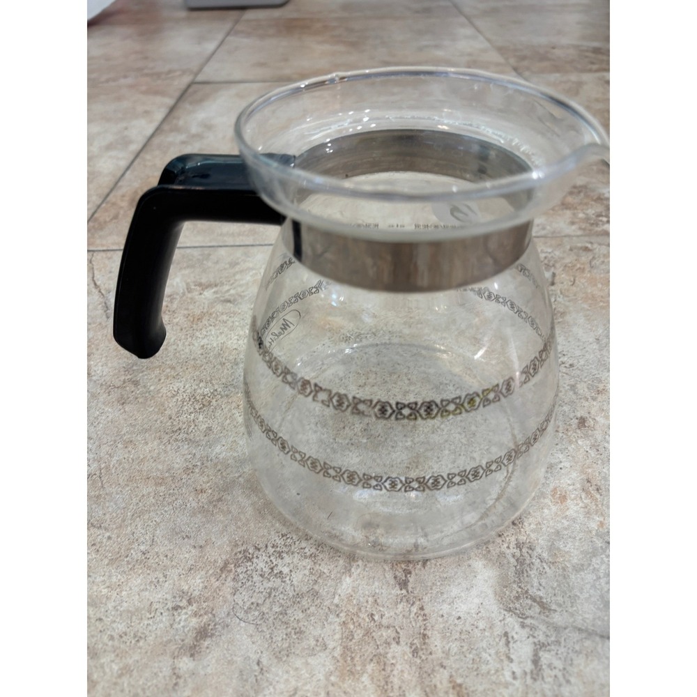 Vintage Melitta Glass Coffee Replacement Carafe 6 Cup Pour-Over Server Geometric